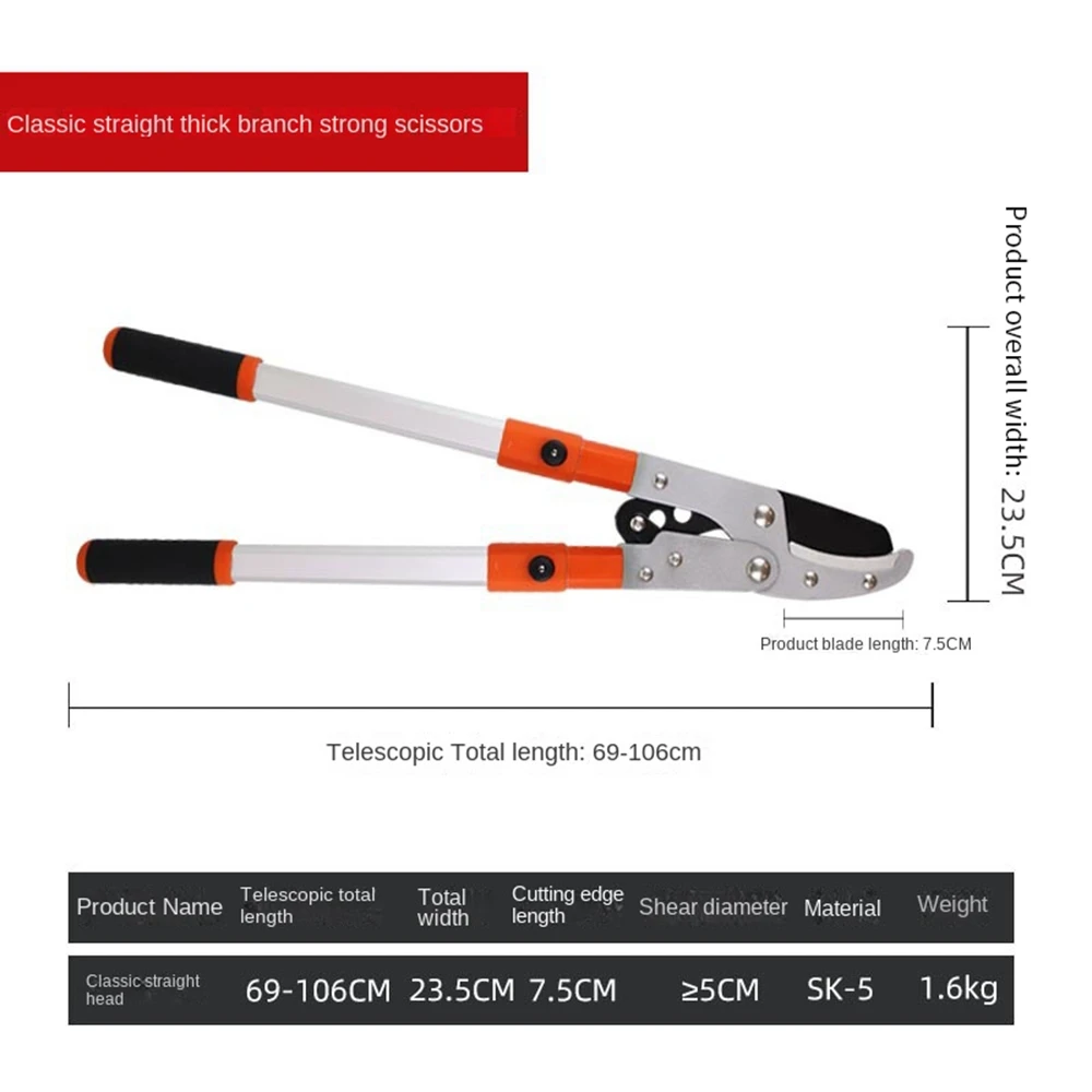 Cesoie da potatura regolabili MLGB Cesoie da potatura per alberi da giardino a ramo alto Cesoie da potatura telescopiche per rami Attrezzi da giardino