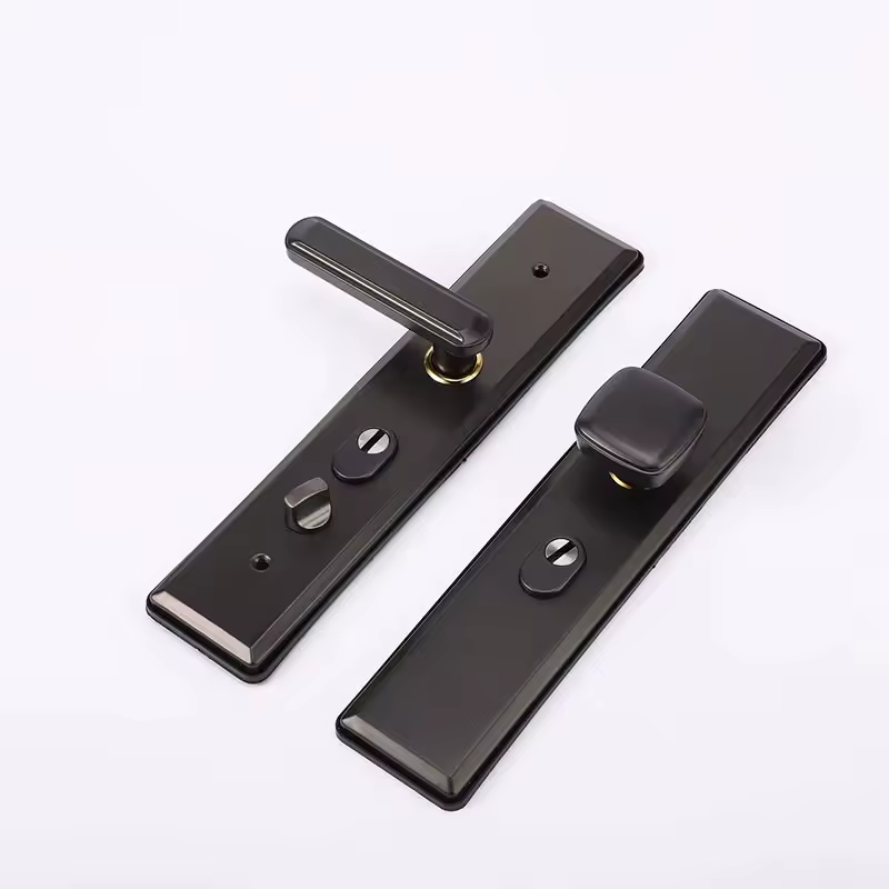 New Anti-theft Entrance Gate Lock plate Multi Function Double Spring Anti-explosion Security Stainless Steel Widen Lock Handle