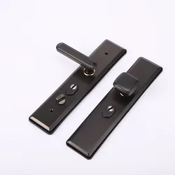 New Anti-theft  Entrance Gate Lock plate Multi Function Double Spring Anti-explosion Security Stainless Steel  Widen Lock Handle