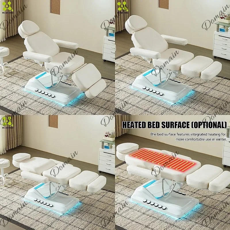 80 L Electric Treatment Bed Heating Face Lifting Beauty Bed Adjustable Height Tattoo Massage Table