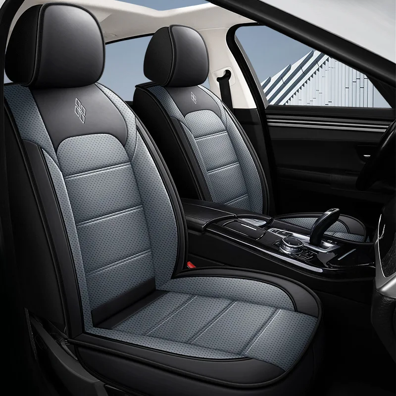 

All-Season Full Coverage Car Seat Cushion with Nappa Leather - Premium Automotive Seat Pad for Leather Seats, Comfortable