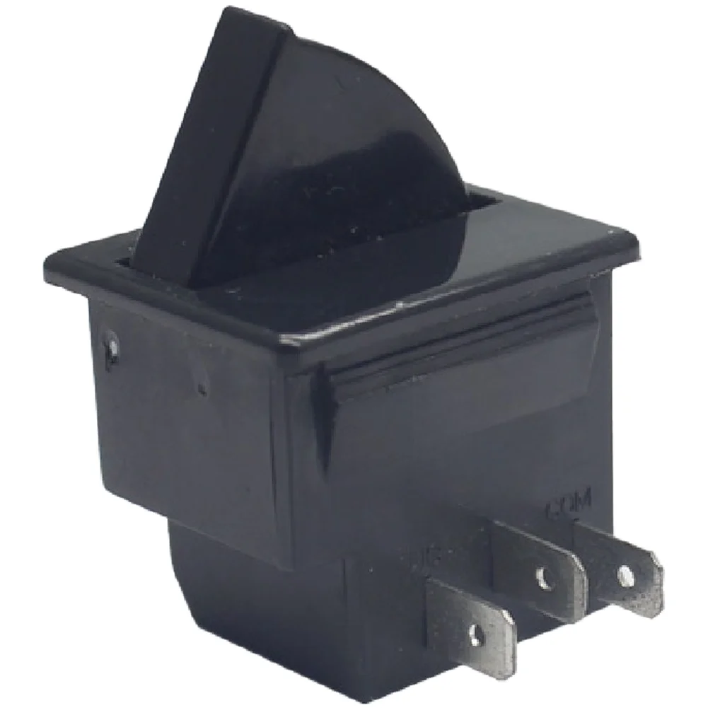 Black Push Button Switch 3 Prong Normally Closed for Refrigerator Door Function PC Material 10000 Electrical Cycles