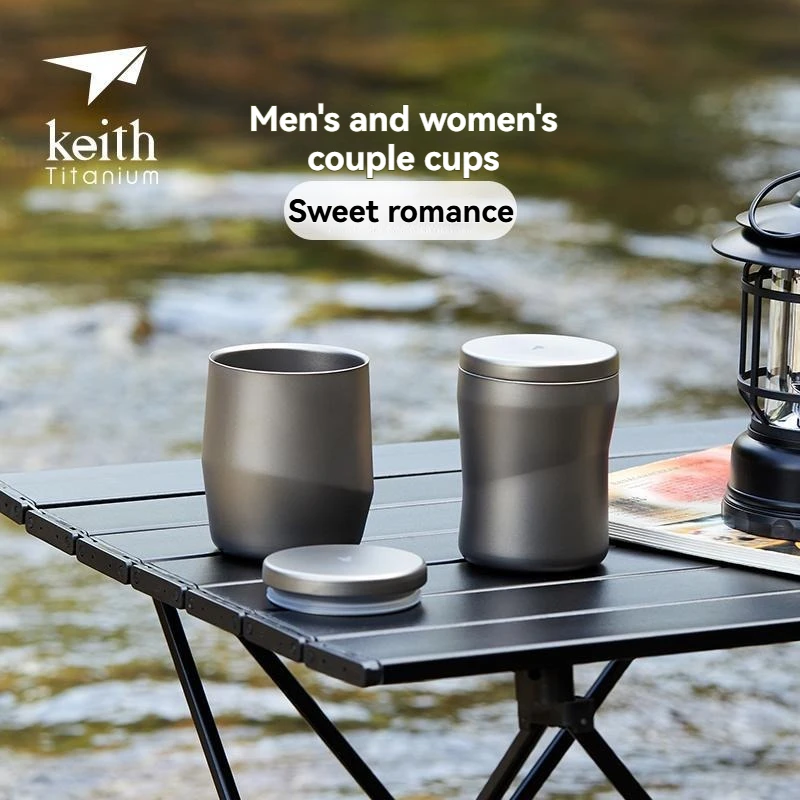 

Pure titanium double-layer interstellar cup, couple's casual cup, coffee and tea drink, pure titanium water cup, creative gift