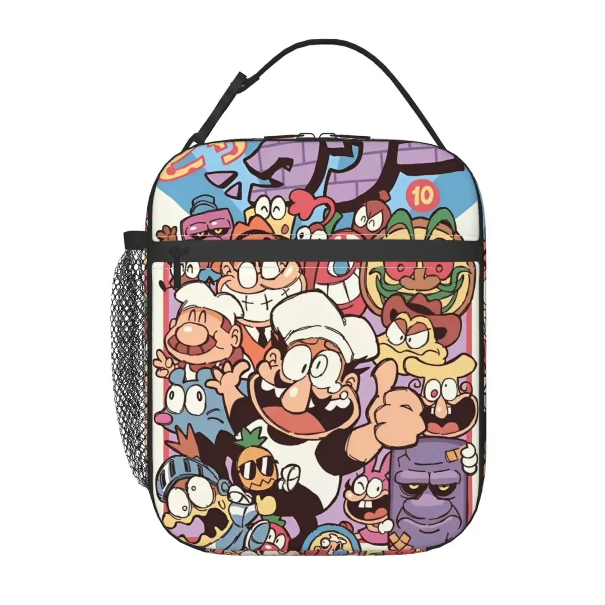Pizza Tower Game Lover Merch Insulated Lunch Tote Bag For School Food Container Leakproof Thermal Cooler Bento Box