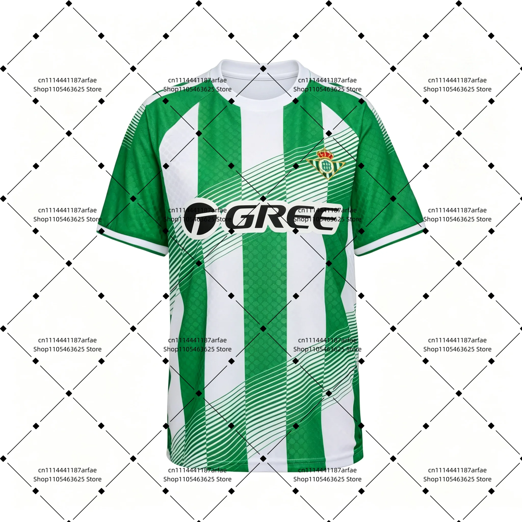 2026-27 Real Betis Heim- und Auswärtstrikot mit 3D-Digitaldruck, bequemes und atmungsaktives Sport-Freizeit-Oberteil – Detail 5