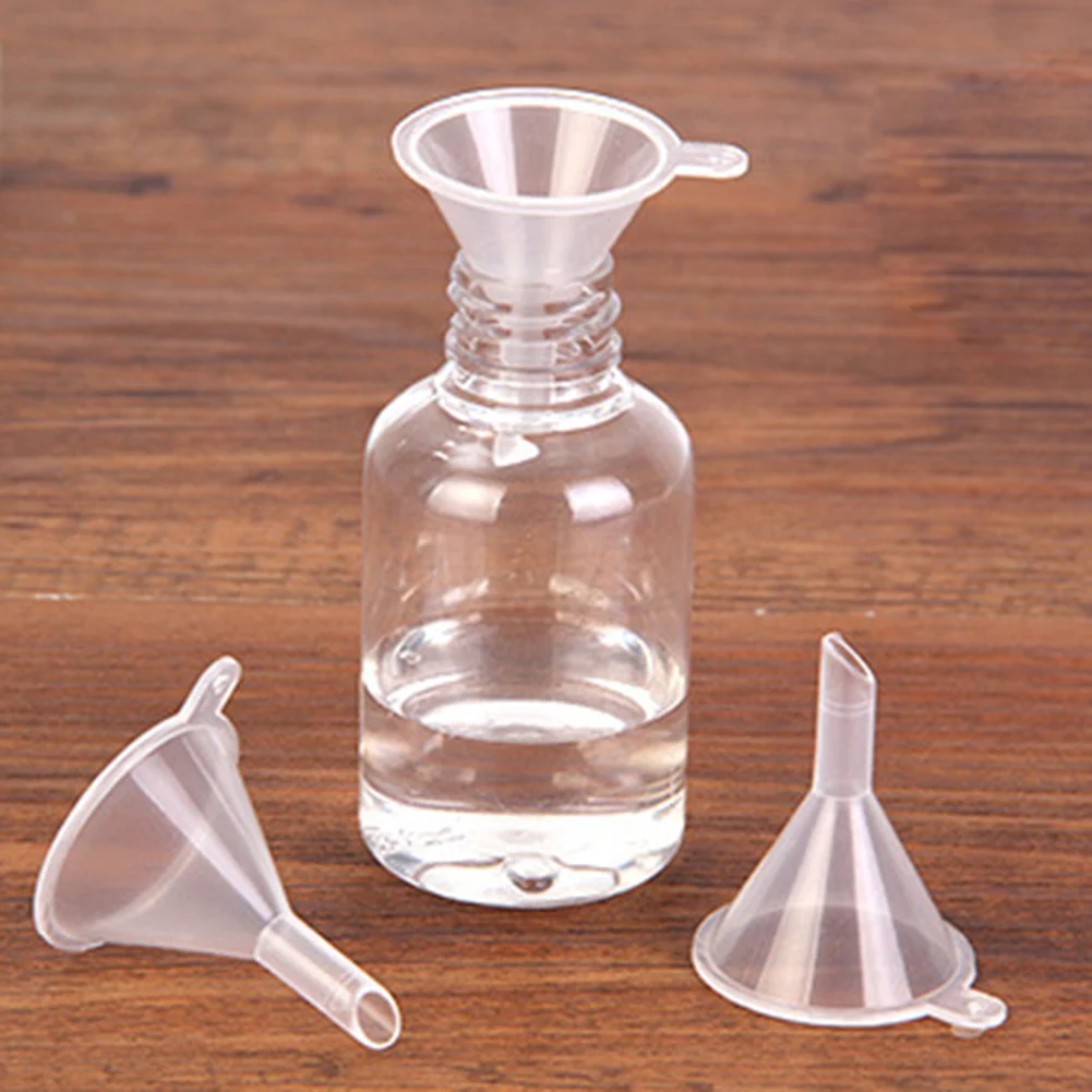 1Pcs Mini Plastic Transparent Small Funnels For Perfume Diffuser Juice Dropper Bottles Liquid Essential Oil Lab Filling Tools