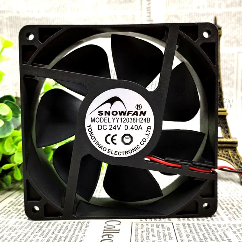 S New for SNOWFAN YY12038H24B DC24V 0.40A 2-wire inverter fan#QW