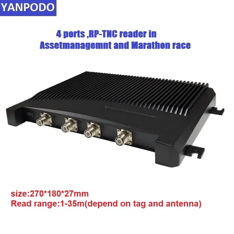 Imagem -04 - Impacto Yanpodo-leitor Fixo Rfid Uhf Chip E710 Longo Alcance 135m 16 Portas Sdk Gratuito Solução de Temporização Gestão de Armazém