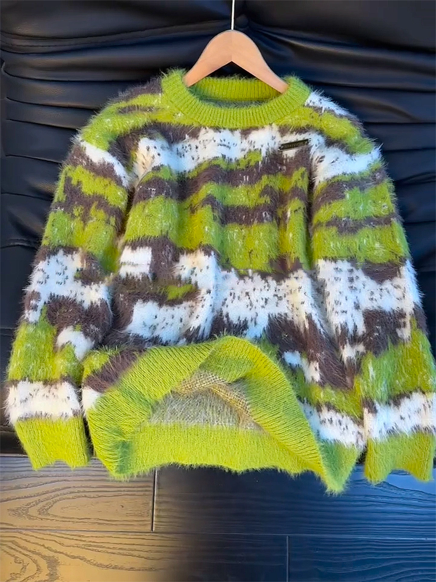 

Зеленый утолщенный кашемировый вязаный свитер для мужчин, повседневная одежда на Рождество, мягкий трикотаж из полиэфирного волокна, осень-зима, мужской