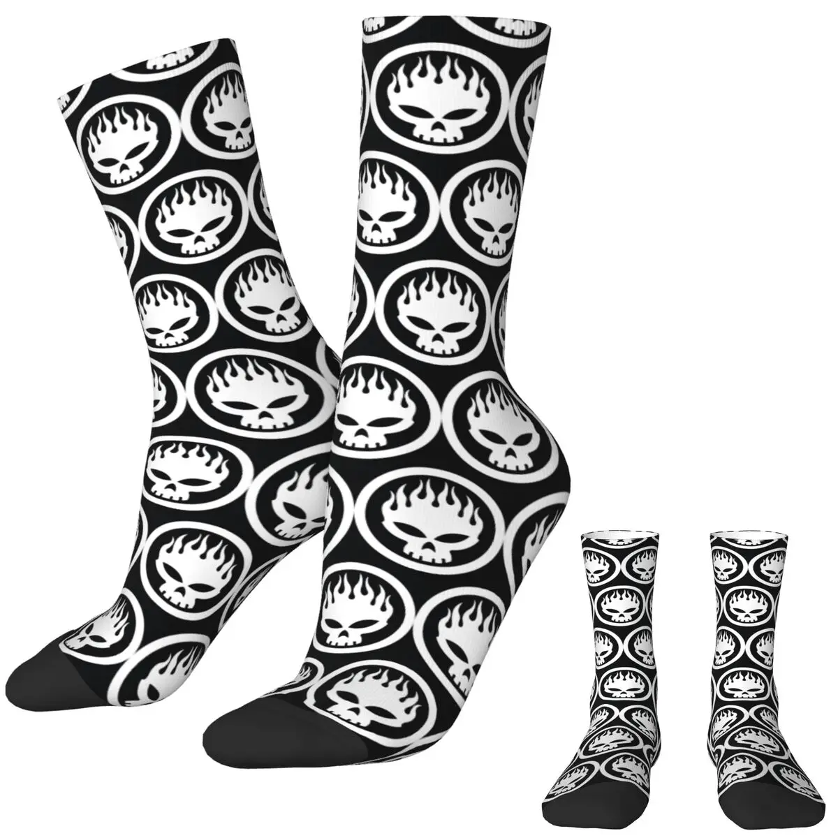 Punk The Offspring Socks Rock Music Band Logo Casual Stockings Men Soft Breathable Running Sports Socks Autumn Anti Skid Socks