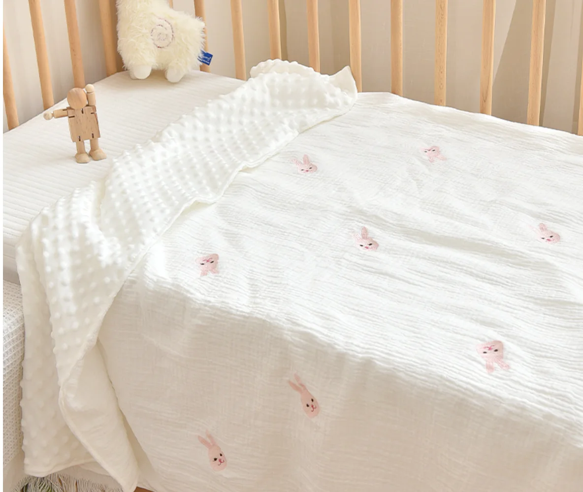 Newborn Baby Blanket Cotton Mislin Swaddle Wrap Receiving Blankets For Boys Girl Minky Sleeping Blanket For Crib Bed Quilt Items