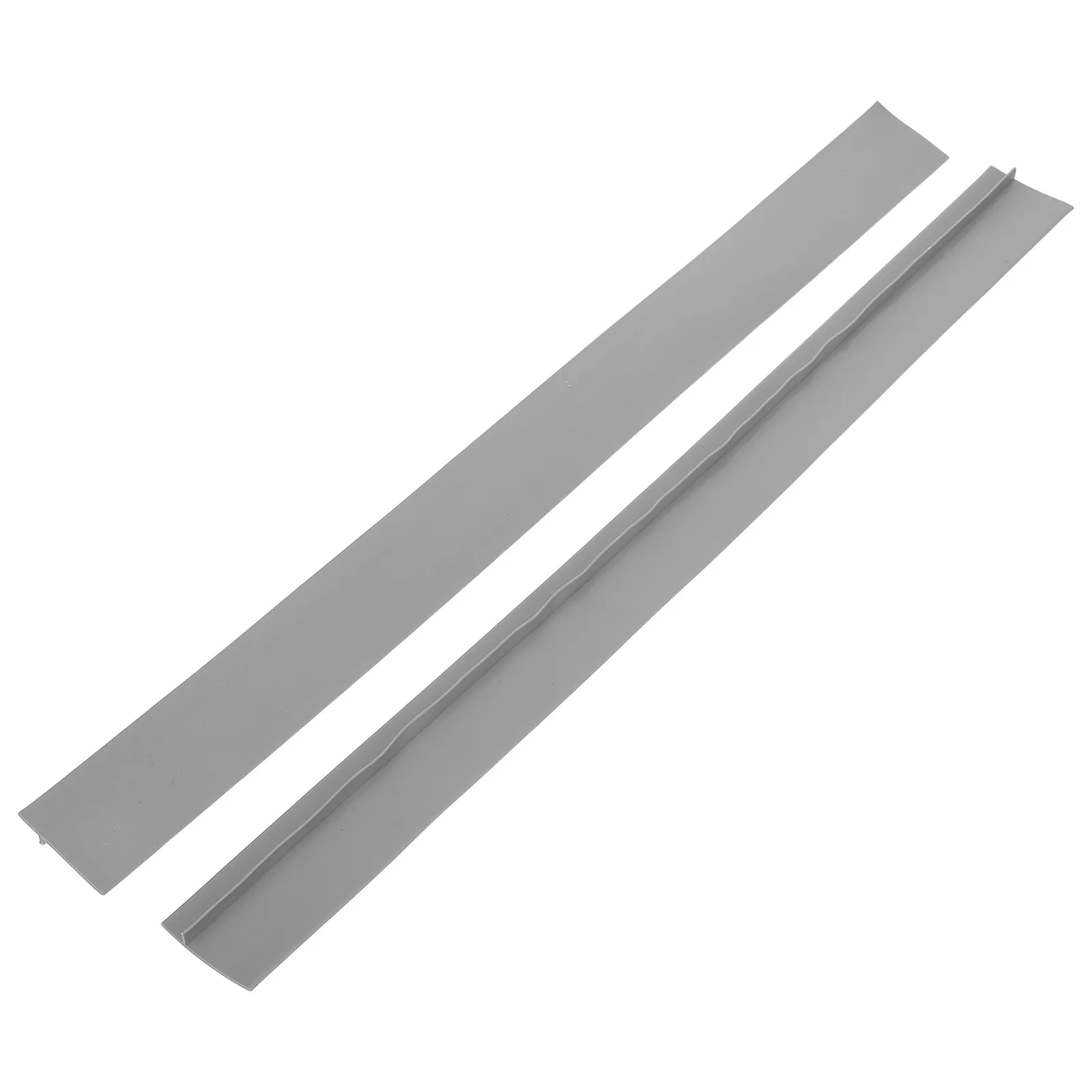 2Pcs Stove Gap Covers Silicone Kitchen Counter Gap Fillers Flexible Heat Resistant Non Slip Oven Stove Side Protector Grey 25