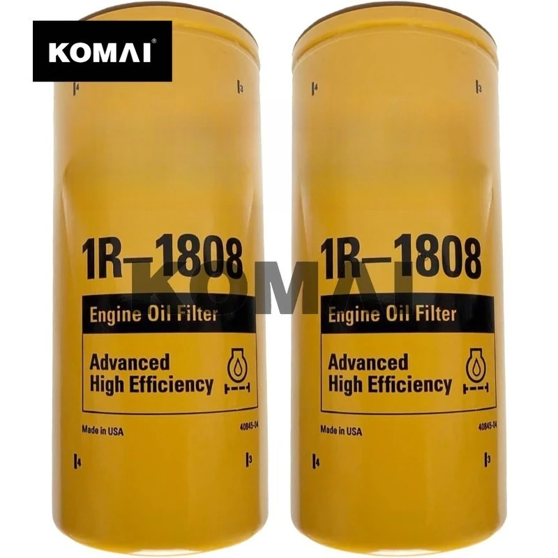 KOMAI For CAT 1R-1808 Oil Filter (Pack of 2)