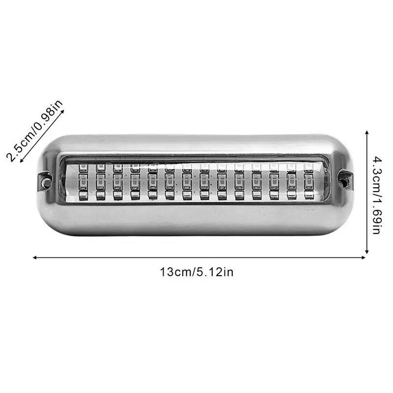 For Stern Anchor Lam 42 LED Under Water Marine Light Yacht IP68 Waterproof Stainless Steel Underwater Light Navigation Light