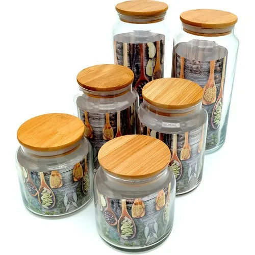 Metropolavm Jar Glass Lid 6'lı Set