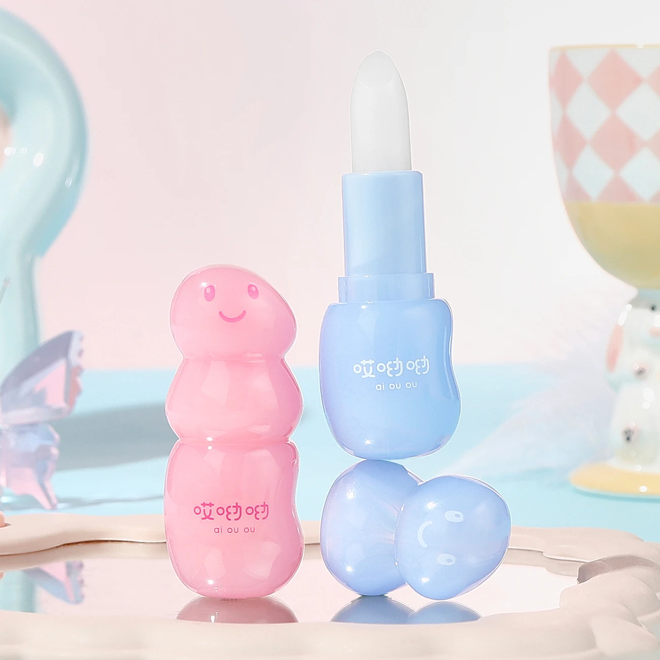 أحمر الشفاه زيت الزيتون جوهر أحمر الشفاه المزدوج المرطب للأطفال #6