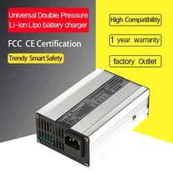 Inteligentna ładowarka 42V 6A aluminiowa obudowa nadaje się do akumulator litowo-jonowy samochodu 10S 37V na zewnątrz deskorolka elektryczna bezpieczna i stabilna