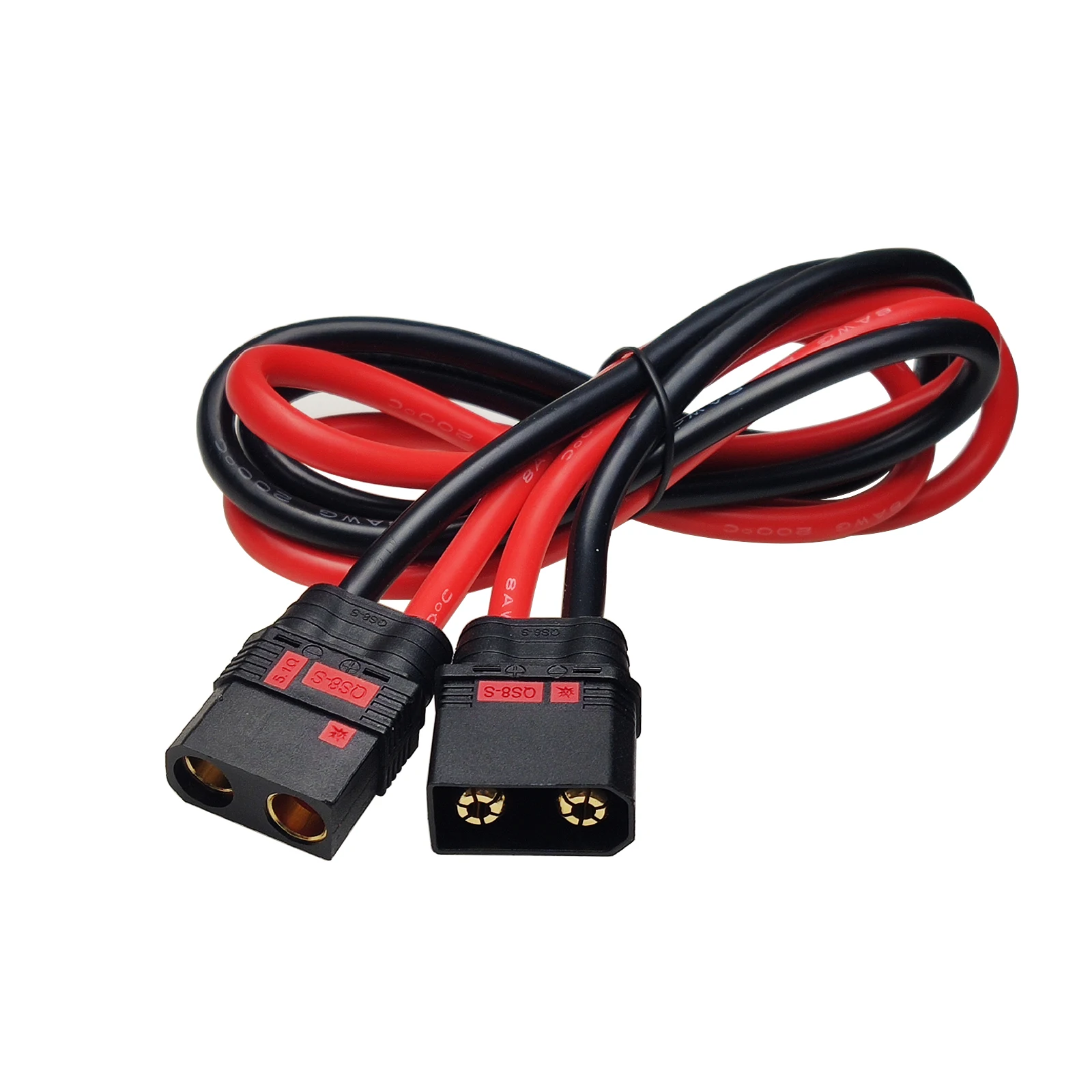 QS8-S Anti Spark Connector Adapter Cable Battery Connecting Extension Harness 8AWG Silicone Wire For DIY RC Drone Lipo Battery