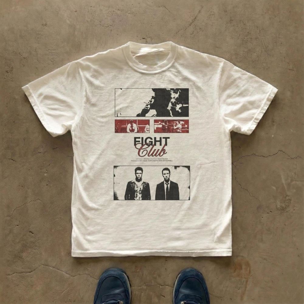 T-shirt du film Fight Club, T-shirt graphique avec citation du film, T-shirt David Fincher, T-shirt graphique, vêtements à manches courtes, homme femme, toutes saisons