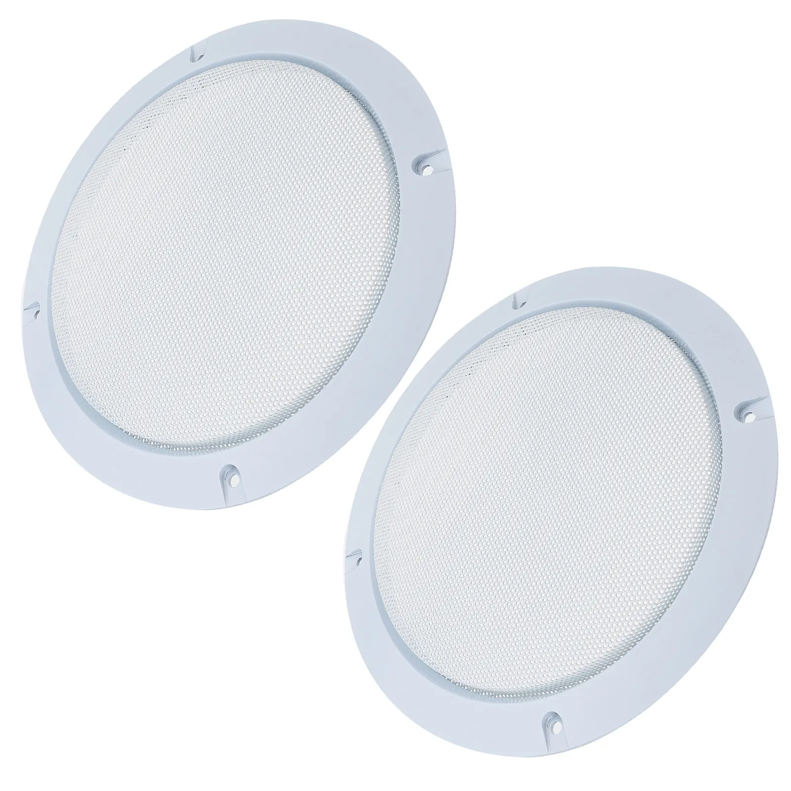 2Pcs Metal Speaker Mesh Covers Decorative For Speaker Interior Car Decor Protective Steel ABS
