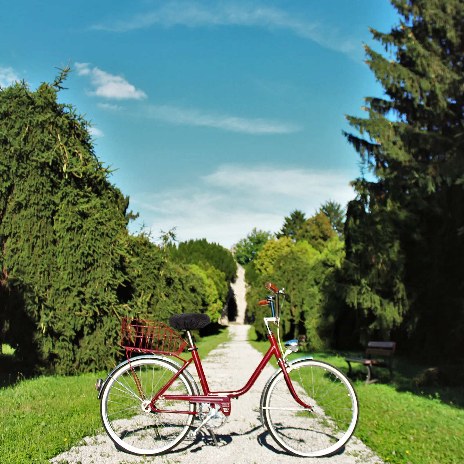 

4Pcs Bike Seat Cover Waterproof Elastic Fit All Seats Washable Reusable Rain Dust Mud Protection for Commuters Students Cyclists