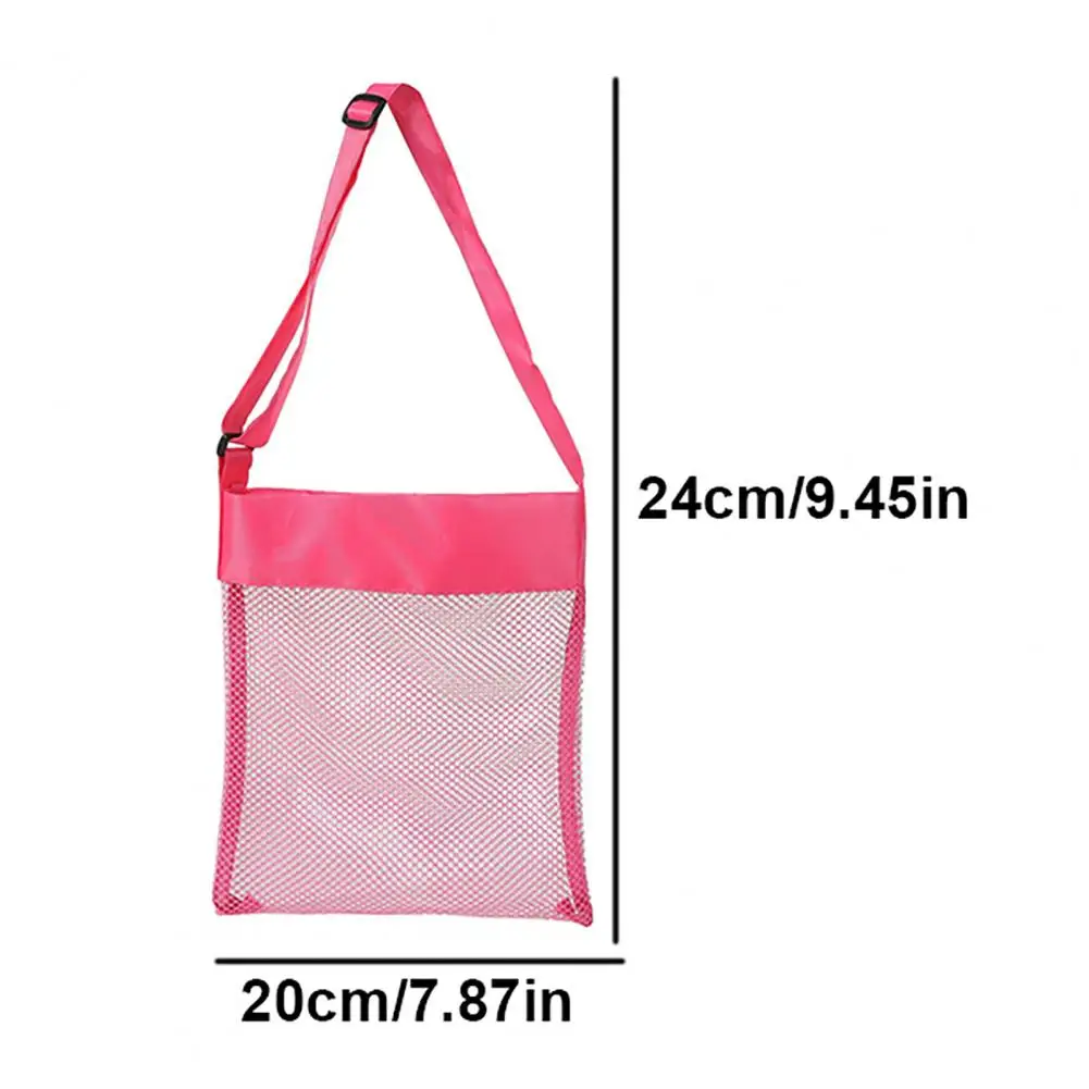 Children's Beach Digging Tools Storage Bag, Large Capacity, Portable Lightweight Mesh Bag, with Adjustable Strap, Beach Bag for view 6