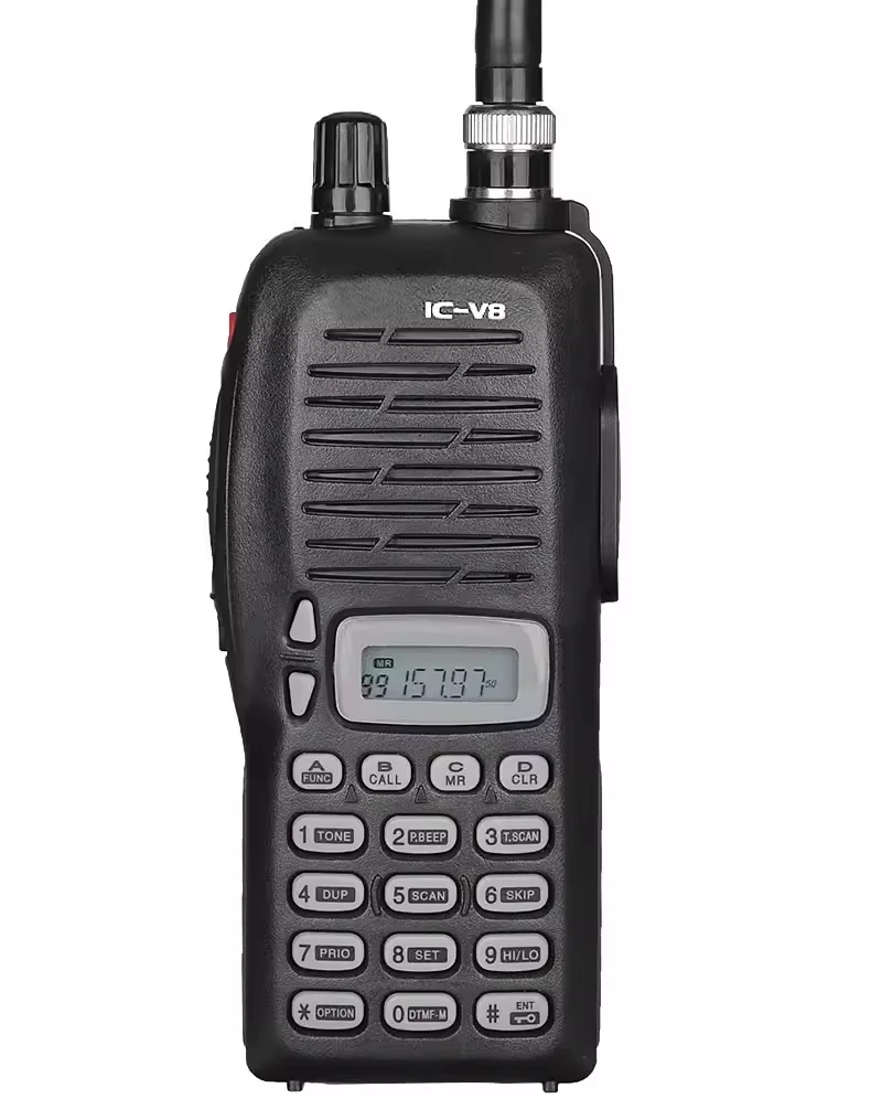 IC-V8 VHF Transceiver 5W Marine VHF Radio Handheld Ham Portable Walkie Talkie with 1650Mah 2 Way Radio set For ICOM Talkie