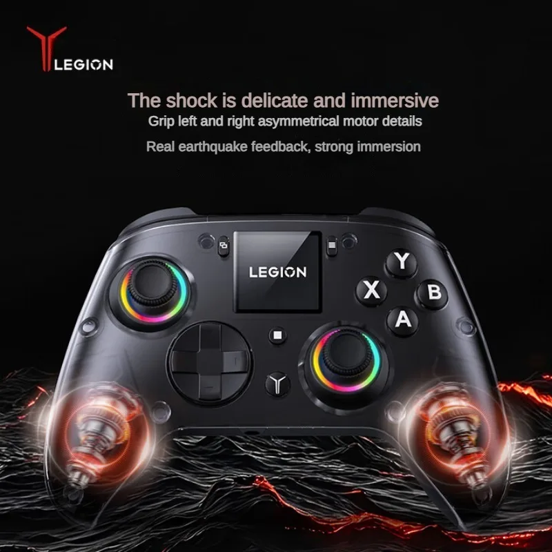 Original Lenovo LEGION Y7 gaming controller with three-mode connection compatible with PC mobile phone and tablet Black/Green