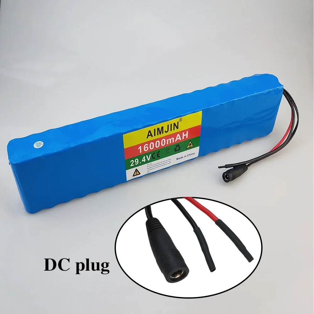 7S5P 29.4V 16Ah 24 V Li ion battery pack 18650 lithium rechargeable batteries electric bicycle motor ebike scooter