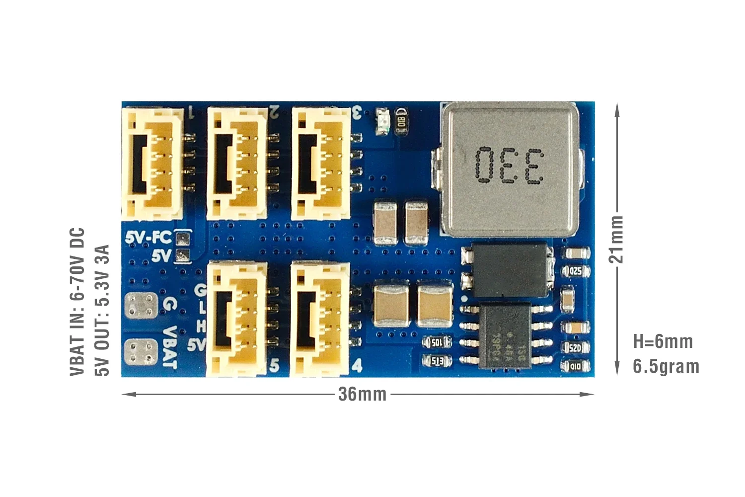 MATEK MATEKSYS CANPDB-3A CAN Data Transmission Expansion Board Built-in 3A BEC with JST-GH Splitter for FPV Drone DIY Parts
