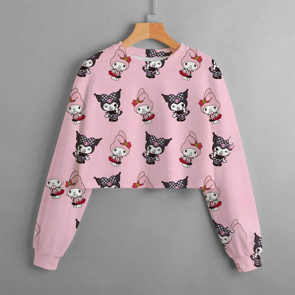 Kuromi Printed Children's Hoodie Y2k American Fashion Animation Sweatshirt Autumn New Fashion Children's Clothing