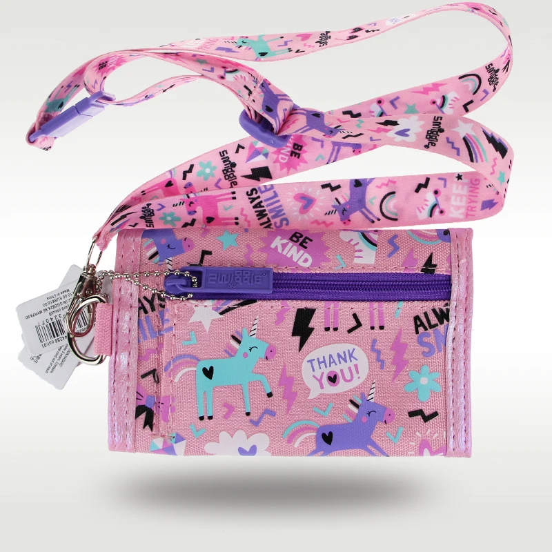 

Australia Smiggle Original Kids Wallet Girl Cute Pink Unicorn Clutch Wallet Leather Card Bag Coin Wallet High Quality