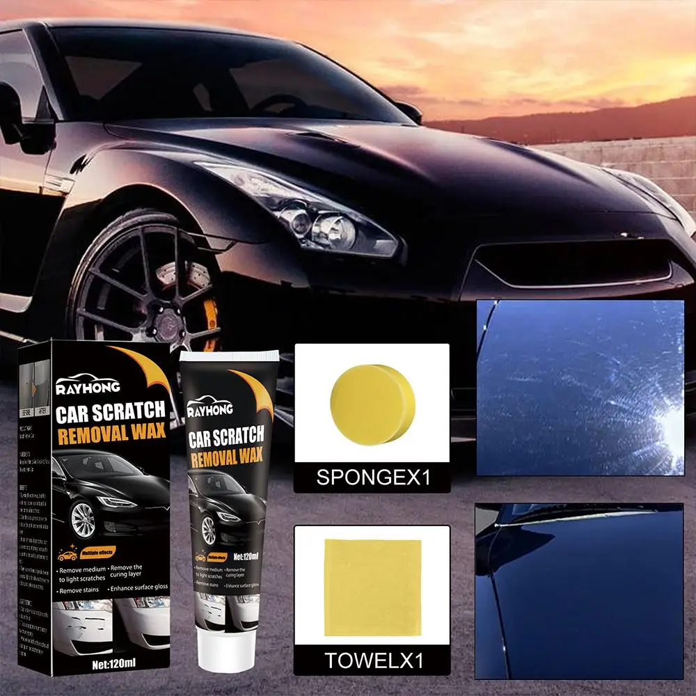 Car Scratch Repair Paste, Cera Composto, Auto Paint Cream, Removedor de Polimento, Reparação de Arranhões, Care Pas R0Q5, 120ml