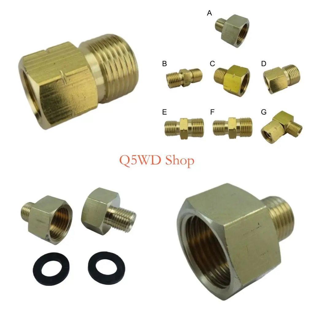 Q5WD Copper Reducer Adapter 3/8Inch 1/4Inch Left Hand Thread for Gas Stove Appliances