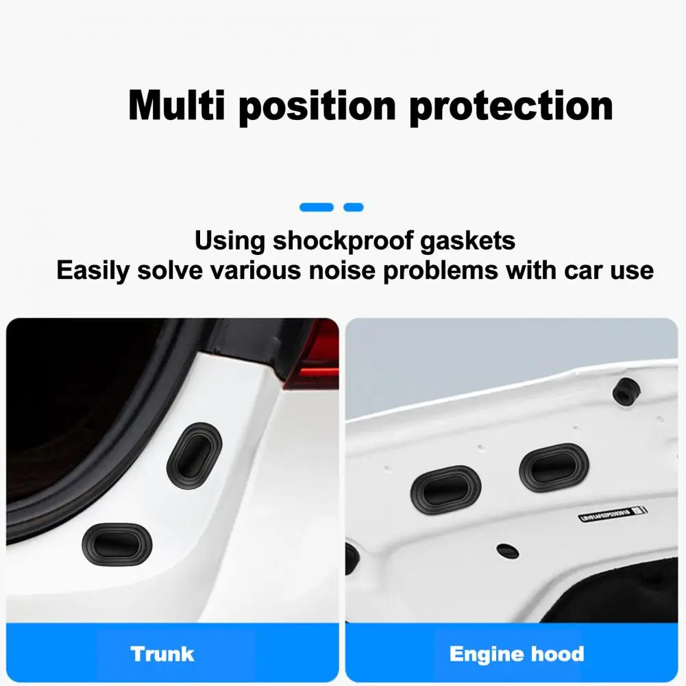 Car Door Noise Reducer Car Door Shock Pad Noise Reduction Kit 12pcs Adhesive Anti-collision Strip Sticker Bumper for Auto Door