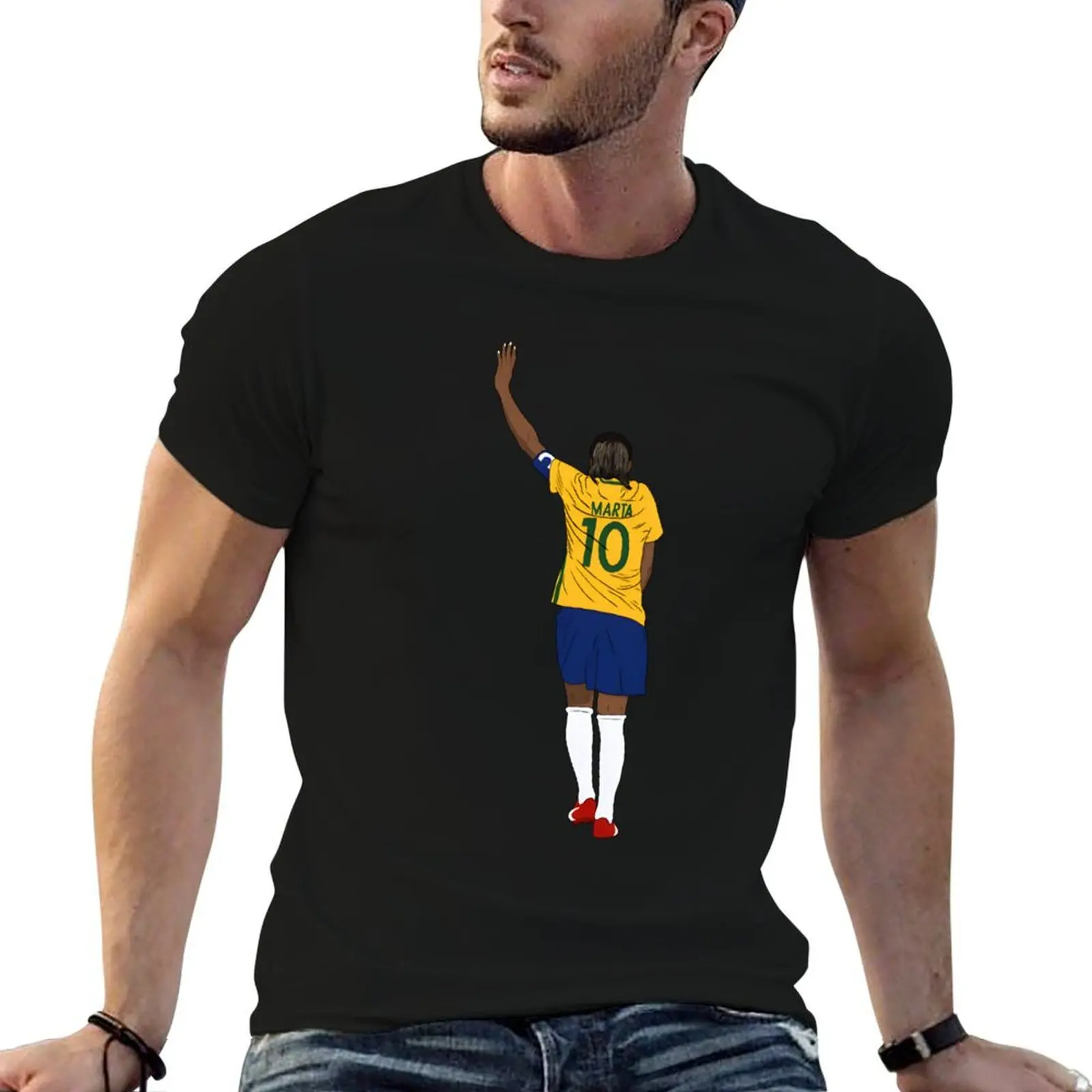 

10 man Brazil t shirts funny man shirt oversize Marta Classic t shirts T-Shirt t cotton anime