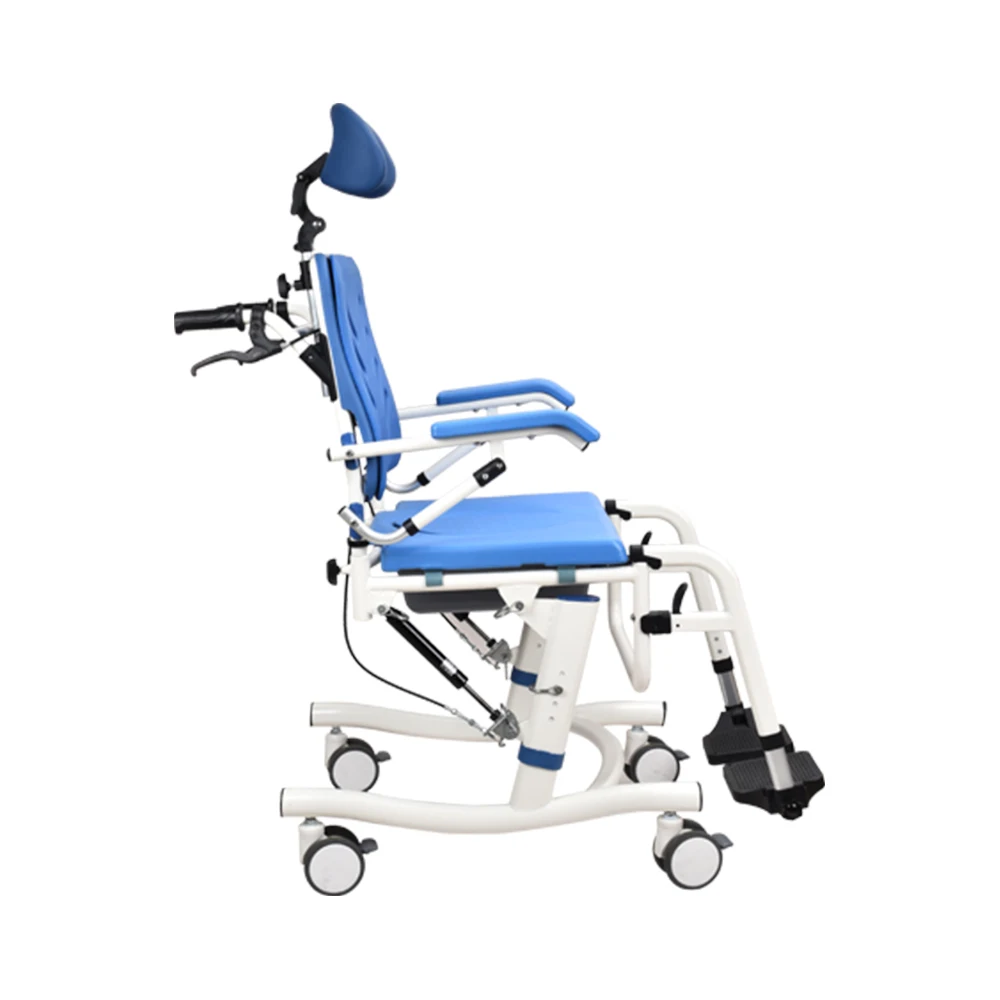 3 في 1 كرسي متحرك محمول للاستلقاء كرسي نقل المريض يرفع كرسي استحمام قابل للتعديل كبار الكبار والمعاقين #1