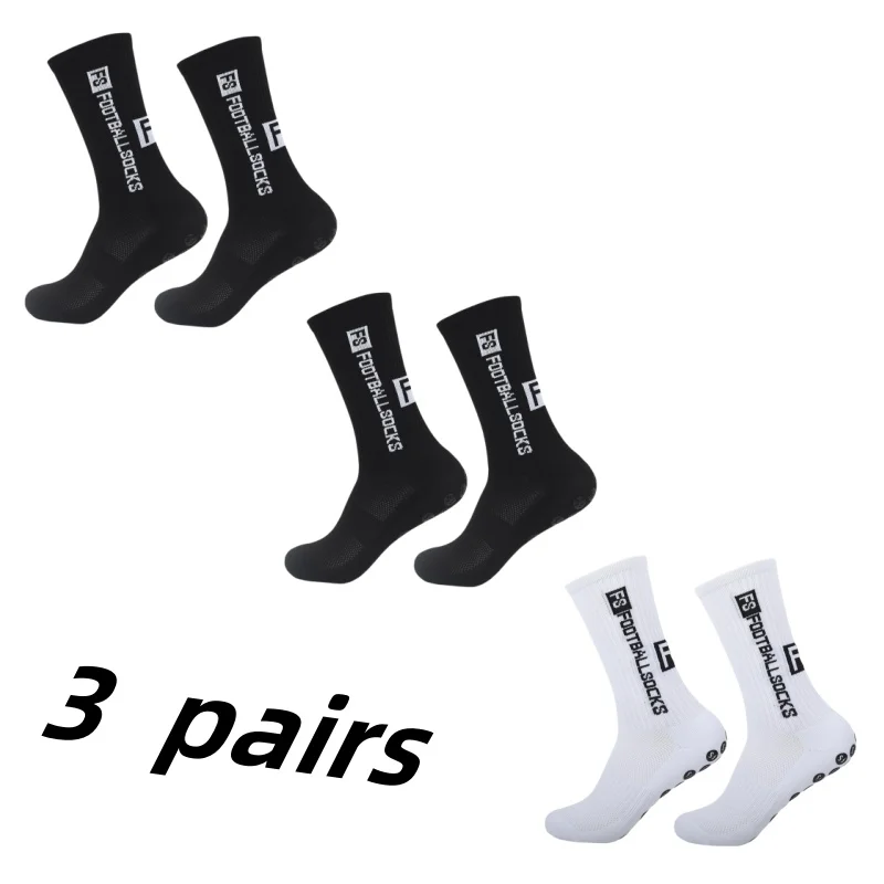 Anti -slip football socks, sports socks, sweat, breathable, 3 pairs