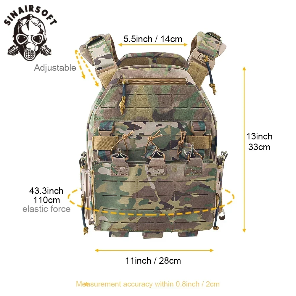 Outdoor Nylon Light Weight JPC OCP Molle Chaleco Tactico Plate Carrier Tactical Vest Magnetic Quick Release 500D Nylon