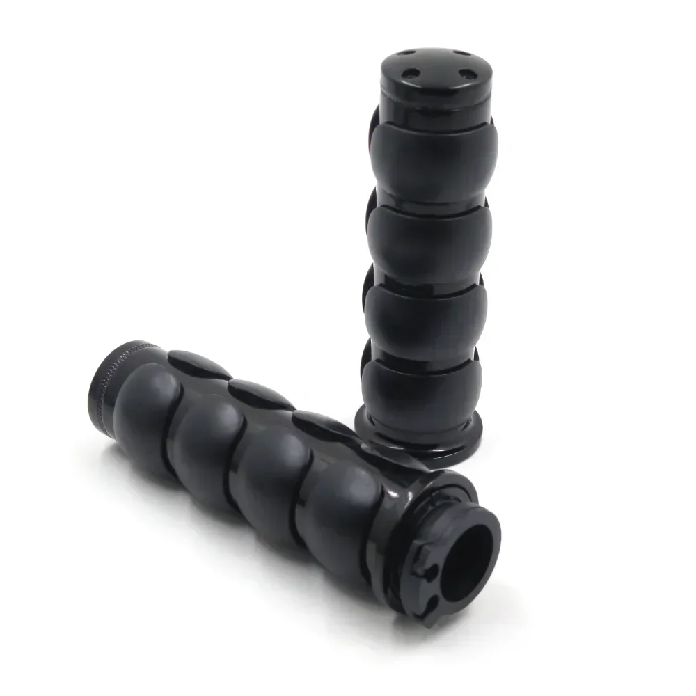 

Motorcycle Accessories Black Flat Top 1" 25mm Rubber Handlebar Grip for Harley Chopper Bobber Touring