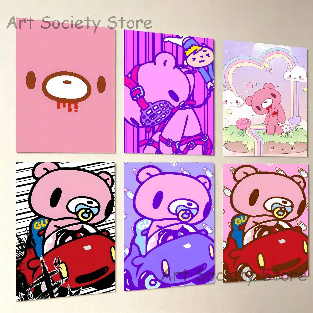 G-Gloomy bear Poster Prints Wall Art Picture Painting Gift Living Room Restaurant Bar Large Dec Sticker