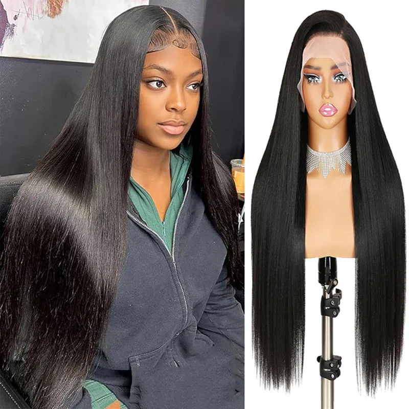 

Прямые парики с кружевной передней частью (30-40 дюймов), 13x4, 13x6, HD, предварительно выщипанные, 100% бразильские человеческие волосы