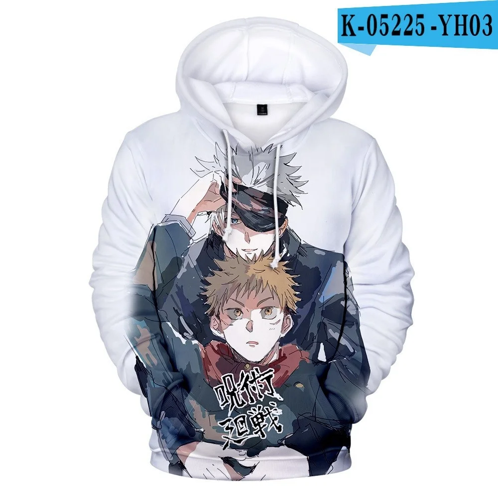 Loose Sweatshirts 3d Printed Anime Jujutsu Kaisen Cartoon Hoodies Kid Unisex Tops Comfortable Autumn Winter Long Sleeve Pullover