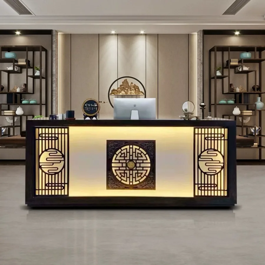 

Neo Chinese Style Reception Desks Sophistication Solid Reception Desks Nordic Reinforced Office Furniture Mesa De Recepção LJ40