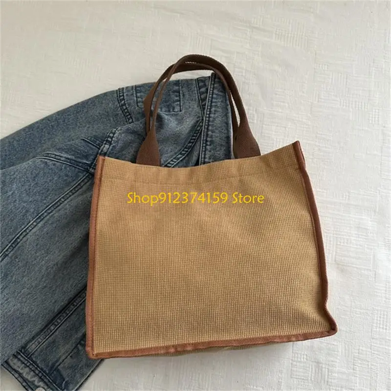 G5AE Casual Student Bag With Large Capacity Practical Fabric Shoulder Bags Casual Handbag For Books Electronics Carrying