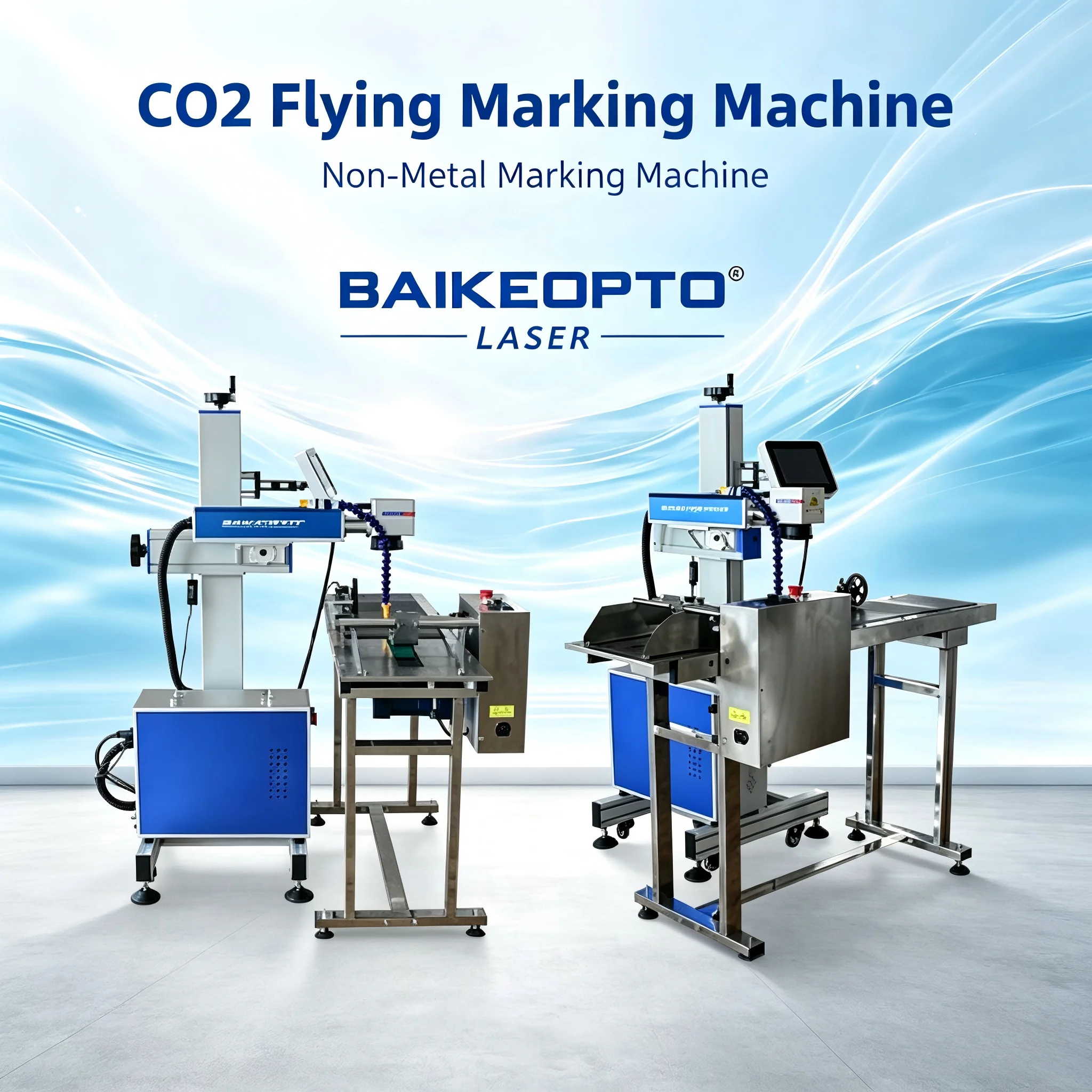 Fast Clean Flying CO2 Laser Marker Coding Equipment to Print Lot Numbers and Date Codes on Paper & Plastic Packaging