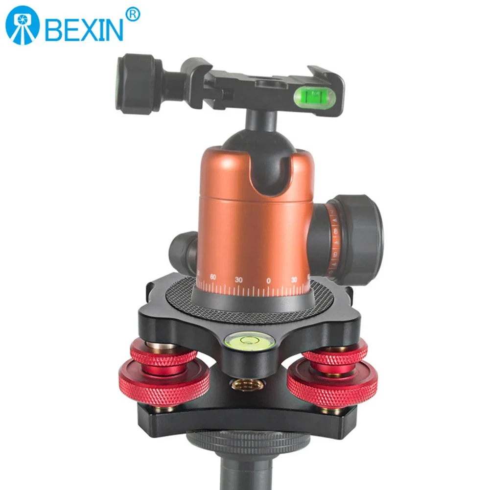 SLR Camera Pan Tilt Base Tripod Aluminum Quick Leveling Base Level Adjustment Base Suitable For Most Cameras Accessory