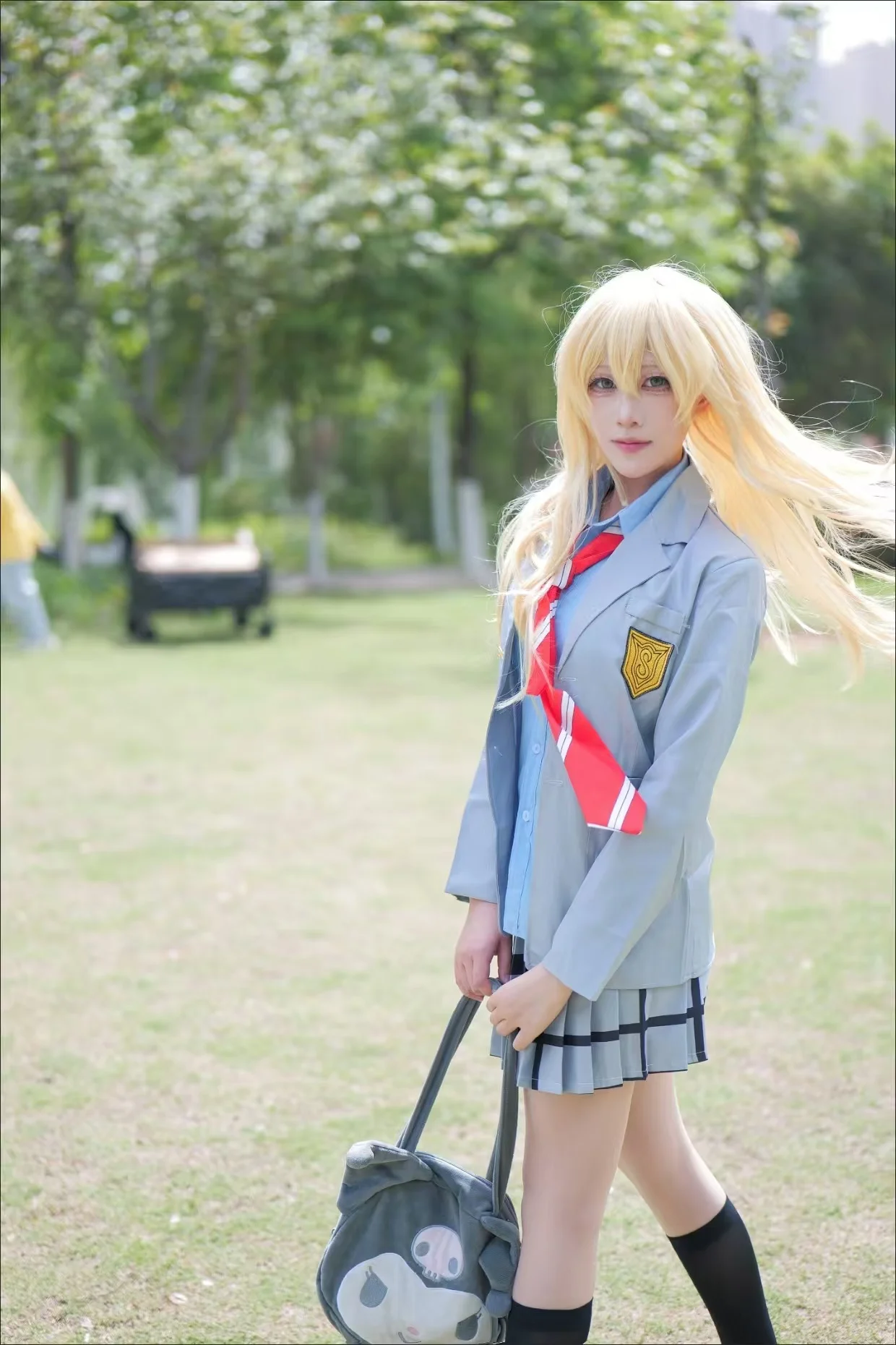 

Your Lie in April Cosplay Costume, Kousei Arima & Kaori Miyazono School Uniform Set, Anime Outfit
