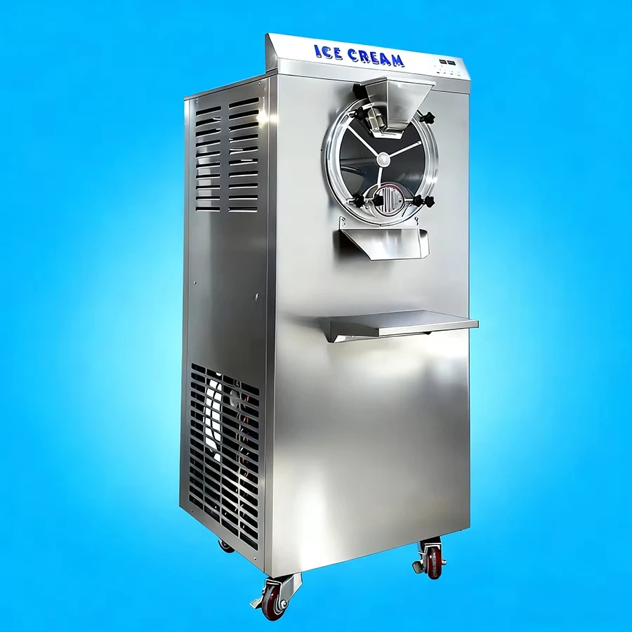 業務用自動バッチ式アイスクリーム/ソフトクリームメーカー、ハードフローズンヨーグルト対応、3種類のフレーバー、プレクール機能付きタッチスクリーン