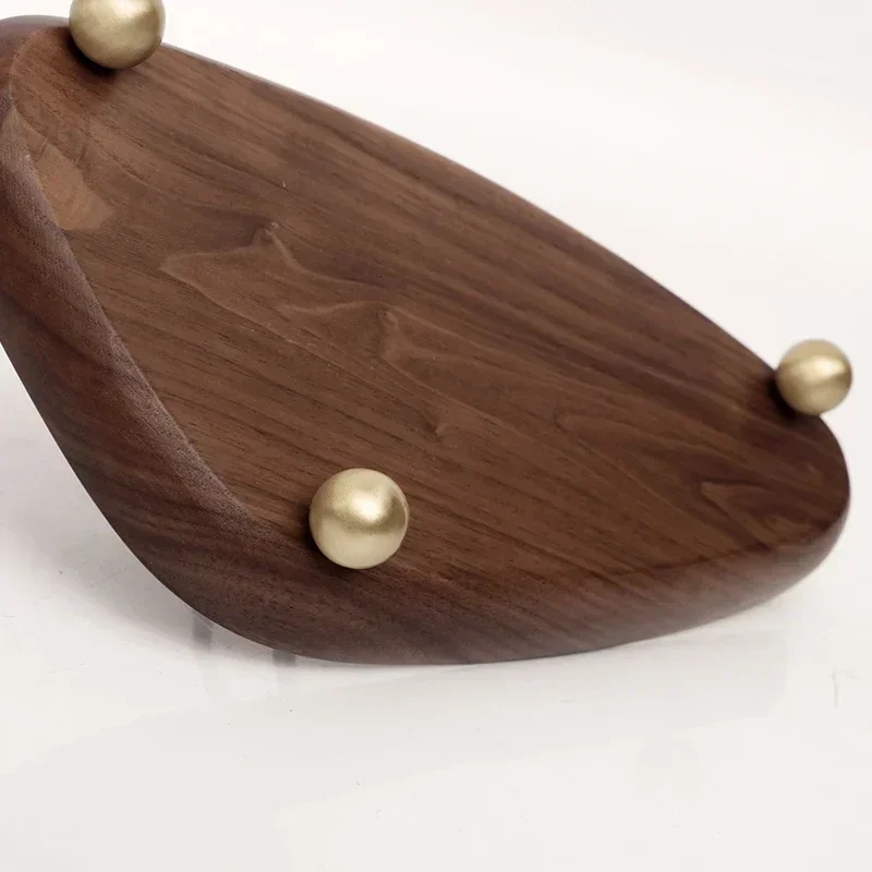 Black walnut desktop key sundries cosmetics melon fruit storage tray solid wood tray